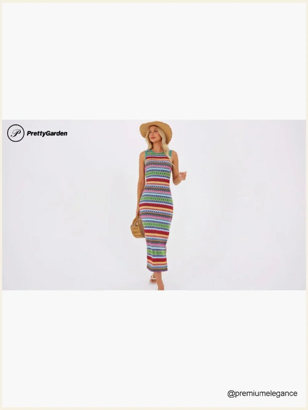 Sleeveless Maxi Dress, Bodycon Fit, Side Slit, Casual Long Dress - Picture 7 of 7